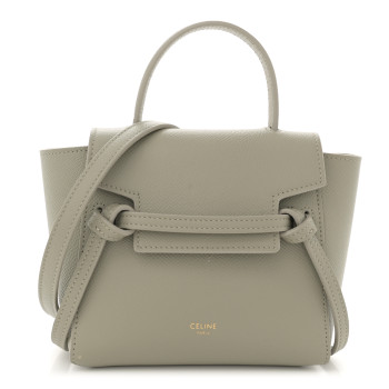 CELINE Grained Calfskin Pico Belt Bag Green Clay