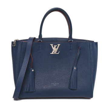 LOUIS VUITTON Calfskin Lockmeto Marine Rouge