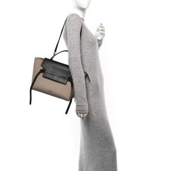 CELINE Felt Smooth Calfskin Mini Belt Bag Beige