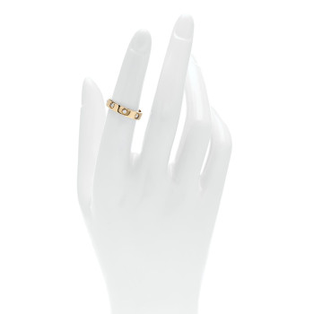 CARTIER 18K Yellow Gold 8 Diamond 4mm LOVE Wedding Band Ring 51 5.75