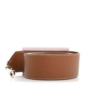 HERMES Swift Epsom Pocket Kelly Shoulder Strap Gold Mauve Pale