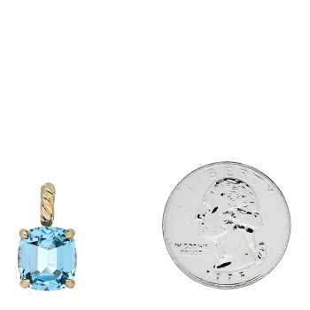 DAVID YURMAN 18K Yellow Gold Blue Topaz 12mm Marbella Pendant