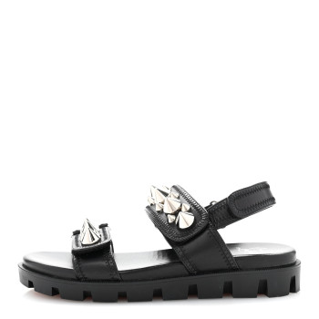 CHRISTIAN LOUBOUTIN Nappa Spikita Cool Platform Sandals 37.5 Black
