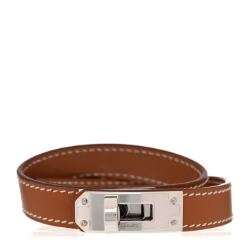 HERMES Swift Kelly Double Tour Bracelet T3 Gold