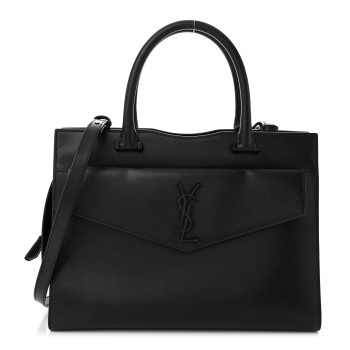 SAINT LAURENT Grain De Poudre Medium Uptown Tote Black SAINT LAURENT Grain De Poudre Medium Uptown Tote Black
