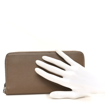 HERMES Epsom Silk'In Wallet Etoupe