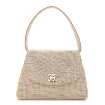 CHANEL Iridescent Linen Kelly Flap Gold