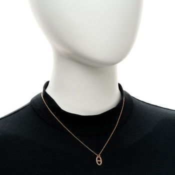 HERMES 18K Rose Gold PM Farandole Pendant Necklace