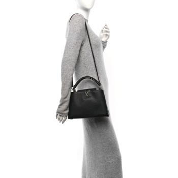 LOUIS VUITTON Taurillon Capucines BB Black