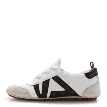 LOUIS VUITTON Monogram Calfskin Womens LV Sneakerina 38 White