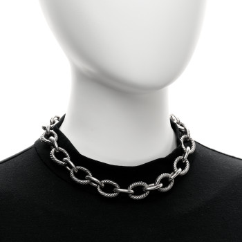 DAVID YURMAN Sterling Silver 17mm Large Oval Link Necklace