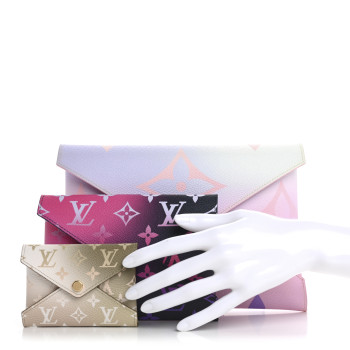 LOUIS VUITTON Monogram Giant Spring in the City Kirigami Pochette Set Sunrise Pastel Midnight Fuchsia Sunset Kaki