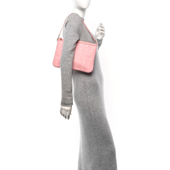 MCM Viseto Stark Wristlet Pouch Blossom Pink