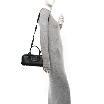 MIU MIU Calfskin Arcadie Top Handle Bag Black