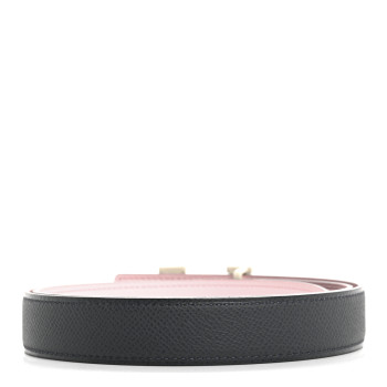 HERMES Swift Epsom H Email Coeur Belt 85 34 Rose Sakura Gris Misty