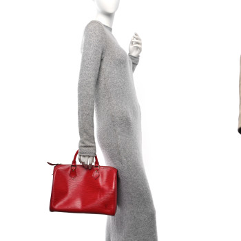 LOUIS VUITTON Epi Speedy 30 Castillan Red