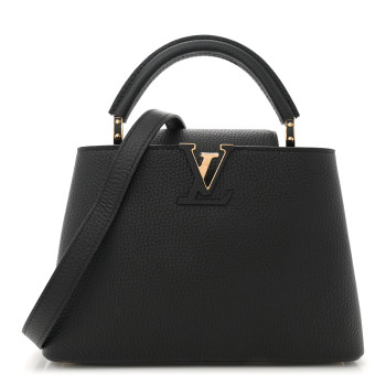 LOUIS VUITTON Taurillon Capucines BB Black