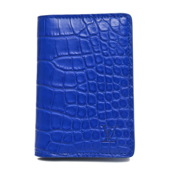 LOUIS VUITTON Crocodile Pocket Organizer Bleu De Methylene