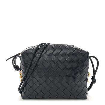 BOTTEGA VENETA Polished Nappa Intrecciato Knot Small Loop Camera Bag Space