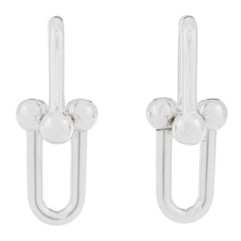 TIFFANY Sterling Silver Extra Large HardWear Link Earrings