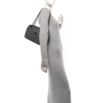 CHANEL Aged Calfskin Quilted Medium Reissue Camera Case Grey