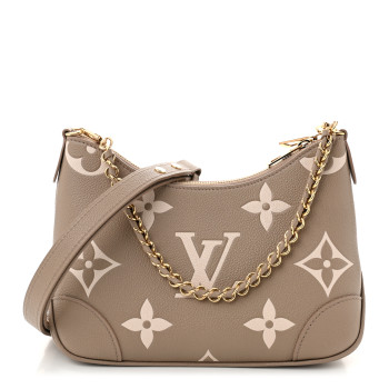 LOUIS VUITTON Empreinte Monogram Giant Bagatelle NM Tourterelle Creme