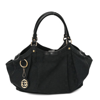 GUCCI Monogram Large Sukey Tote Black