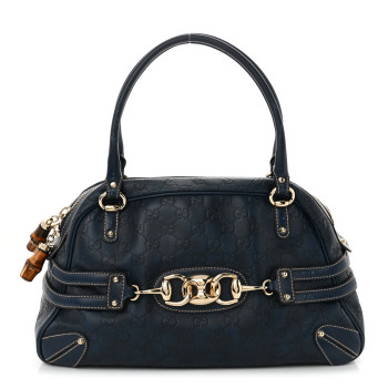 GUCCI Guccissima Large Wave Boston Blue