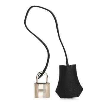 HERMES Togo Lock and Key Clochette Set Black