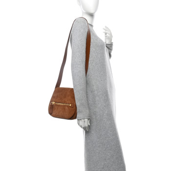 TOM FORD Suede Jennifer Saddle Bag Tobacco