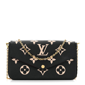LOUIS VUITTON Empreinte Monogram Giant Felicie Pochette Black Beige