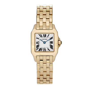 CARTIER 18K Yellow Gold 20mm Santos Demoiselle Quartz Watch