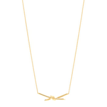 TIFFANY 18K Yellow Gold Knot Necklace