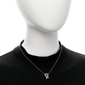 TIFFANY Sterling Silver Paloma Picasso Loving Heart Pendant Necklace