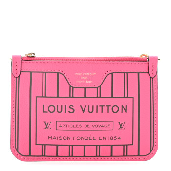 LOUIS VUITTON Calfskin Neverfull Inside Out BB Pochette Rose Pondichery
