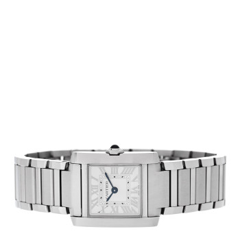 CARTIER Stainless Steel 21mm Tank Francaise Quartz Watch Silver