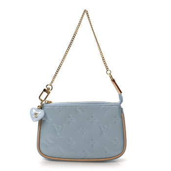 LOUIS VUITTON Vernis Valentine Mini Pochette Accessories Lollipop Blue