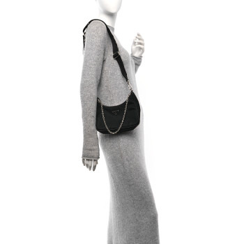 PRADA Nylon Re-Edition 2005 Shoulder Bag Black