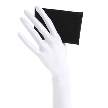 HERMES Epsom Calvi Card Case Black