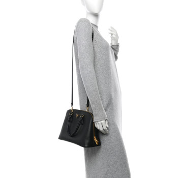 PRADA Saffiano Lux Medium Promenade Tote Black