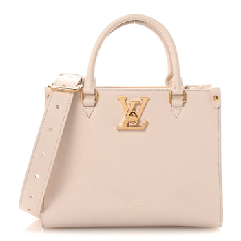 LOUIS VUITTON Calfskin Lock & Go Tote Quartz