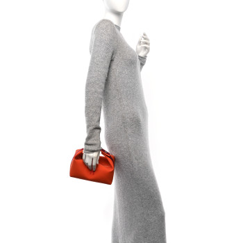 HERMES Canvas Small Bride-A-Brac Pouch Orange Burgundy