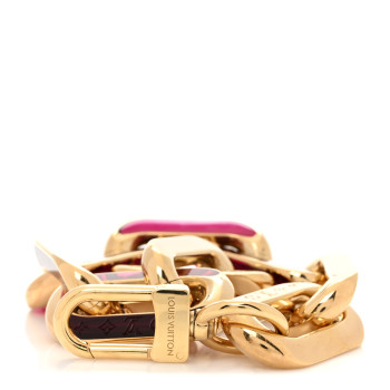 LOUIS VUITTON Metal Coussin MM Chain Strap Gold Fuchsia