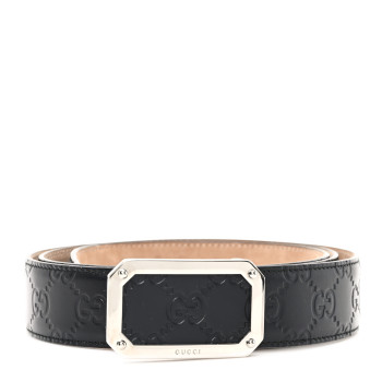 GUCCI Guccissima Signature Belt 110 44 Black