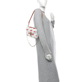 LOUIS VUITTON LV X TM Monogram Cerises Pochette Metis East West White
