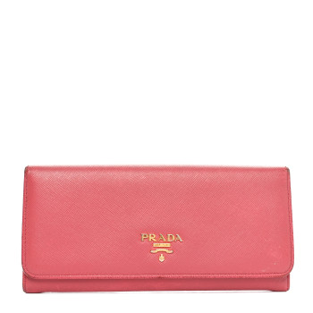 PRADA Saffiano Metal Continental Flap Wallet Tamaris