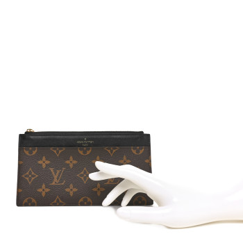 LOUIS VUITTON Monogram Slim Purse Black