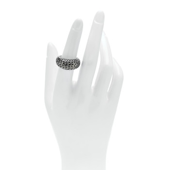 JOHN HARDY Sterling Silver Classic Chain 11mm Dome Ring 52 6