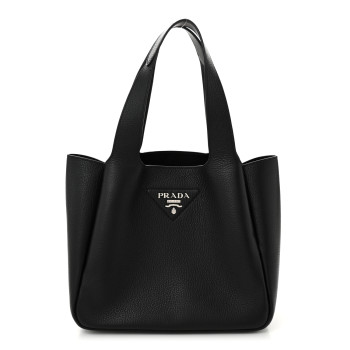 PRADA Vitello Daino Soft Medium Dynamique Tote Black