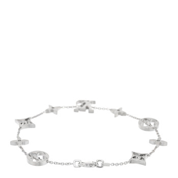 LOUIS VUITTON 18K White Gold Idylle Blossom Monogram Bracelet